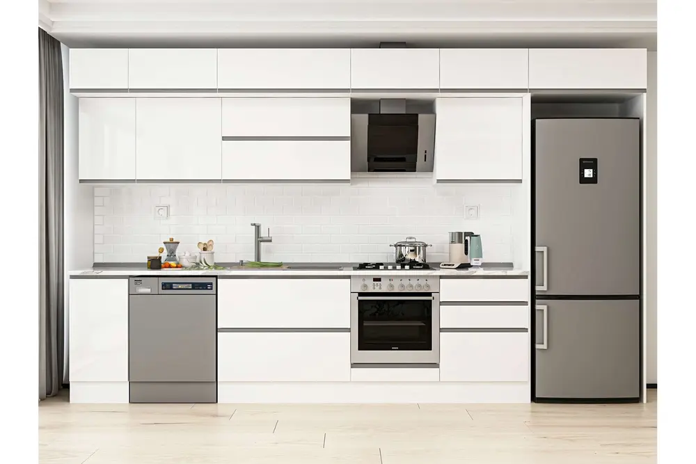 Alvinka 380X240 Cm Mutfak Dolabı, Mb E80S40S60 2 Beyaz Suntalam