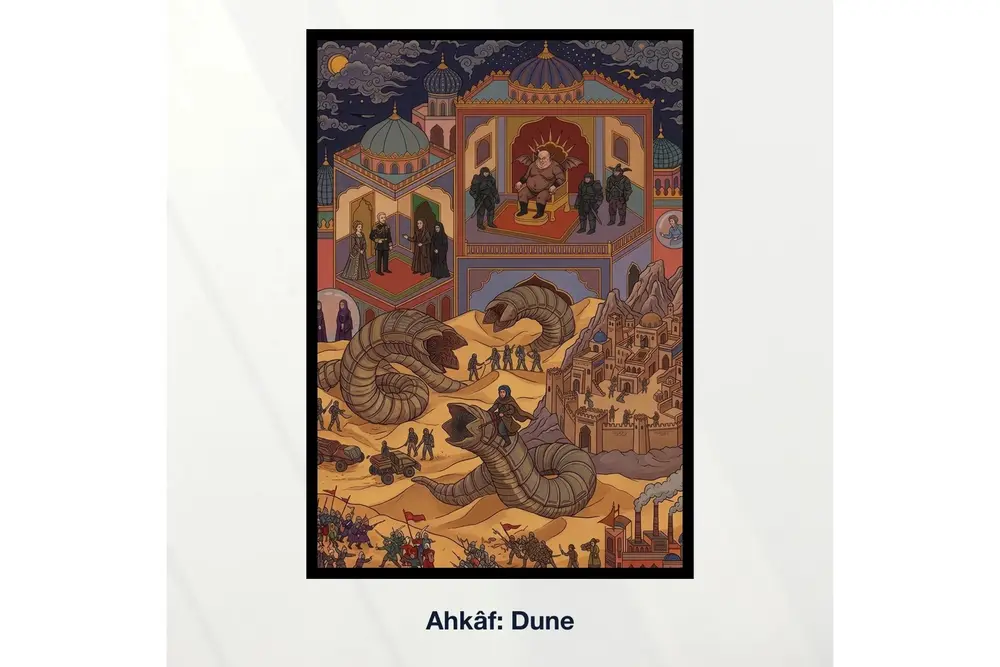 Miniaworks Ahkâf: Dune Siyah Çerçeveli Poster 21X30