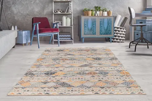 Angorahome Vega Dekoratif Kilim 4226, Hardal, 80X300