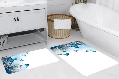 Rovigo Home Dijital Baskılı İkili Banyo Paspas Takımı, Rvg5250