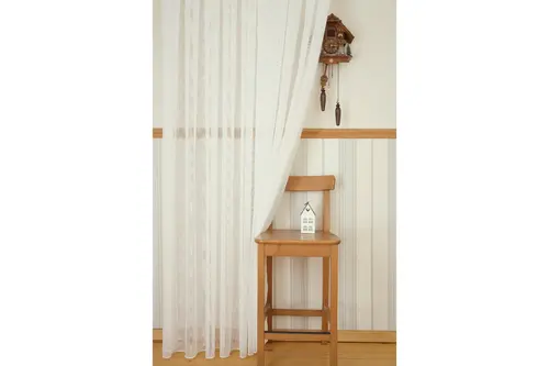 Massarelli Pamuk Dokulu Tül Ekru Pilesiz 200X260