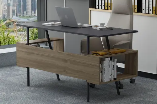 Lagomood İrony Maxi Ofis Masası, Antrasit Ceviz