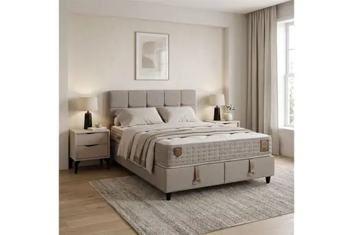 Lorin Baza Başlık Yatak Seti, Hasır 160X200