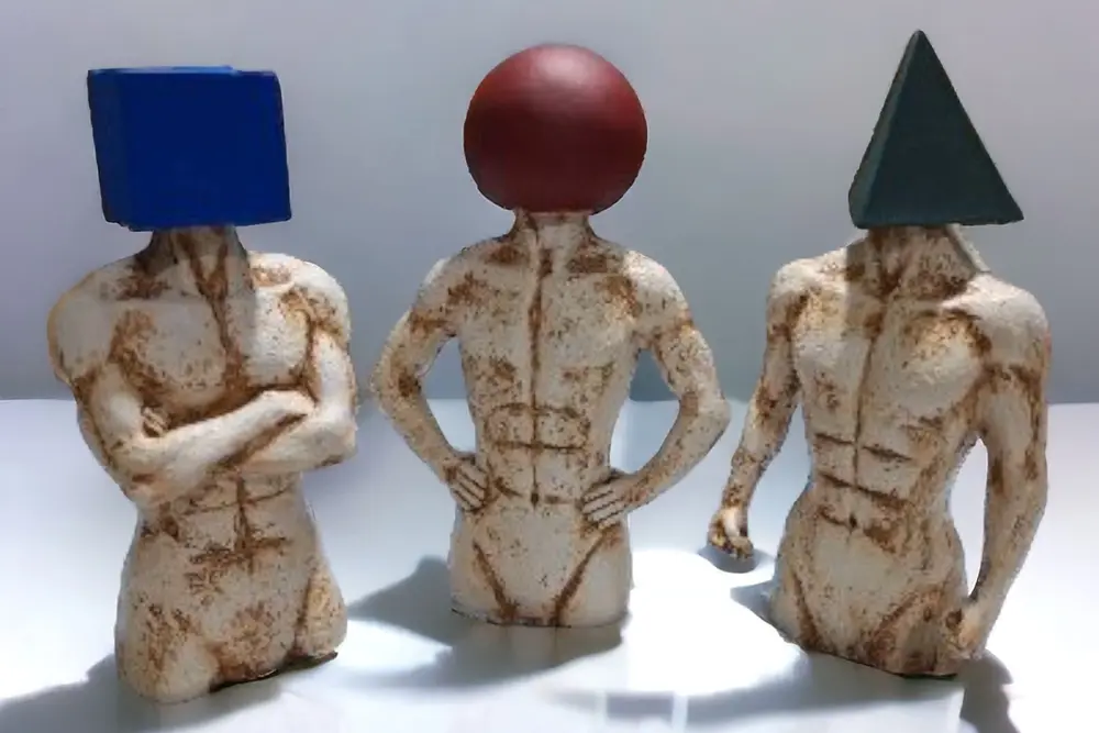 Geometrik Kafalı Adamlar Biblo