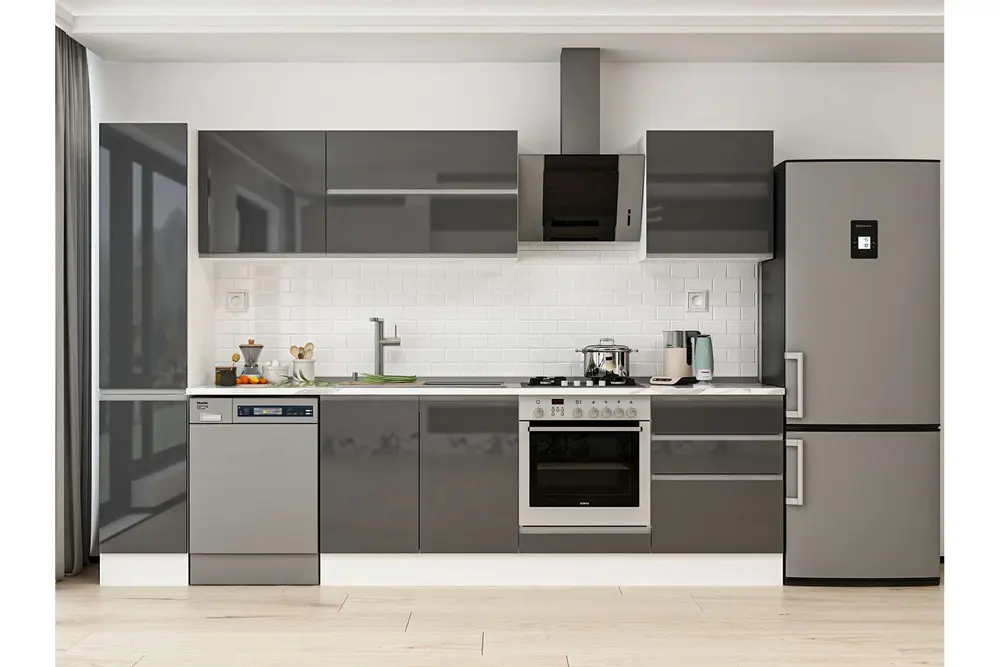 Alvinka 310X210 Cm Mutfak Dolabı, Mb E90B40S60 2 Antrasit Suntalam