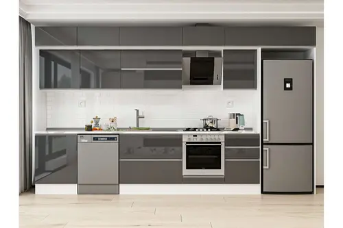 Alvinka 400X240 Cm Mutfak Dolabı, Mb E90S60S50 2 Antrasit Suntalam