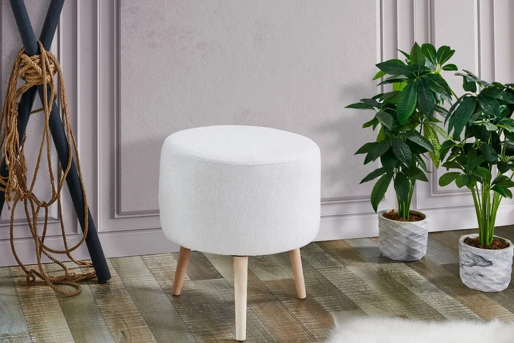 Tubihome Buklet Puf, Krem