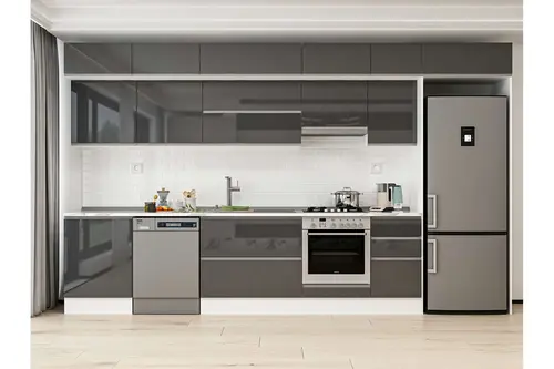 Alvinka 385X240 Cm Mutfak Dolabı, Mb E80S60S45 1 Antrasit Suntalam