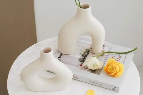 Modern Vazo Set, Krem