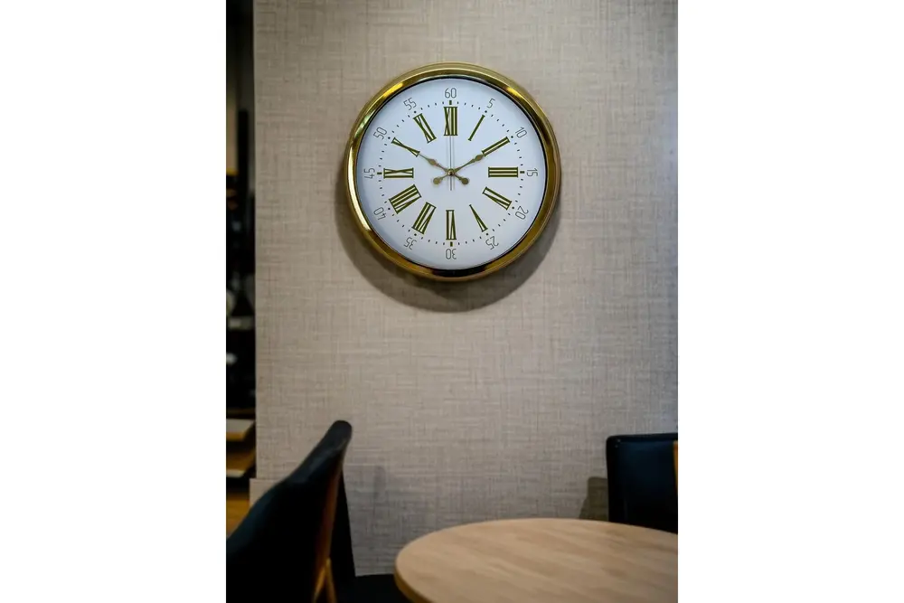 Royal Gold Metal Duvar Saati 40 Cm