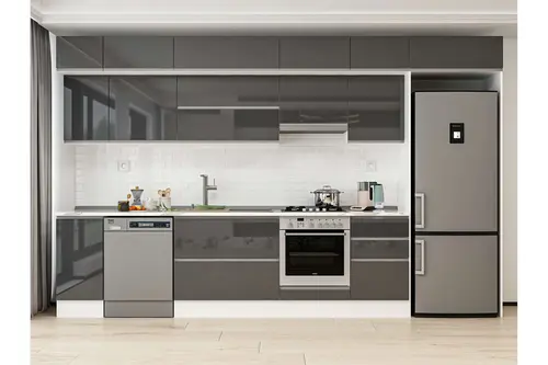 Alvinka 380X240 Cm Mutfak Dolabı, Mb E90S40S50 1 Antrasit Suntalam