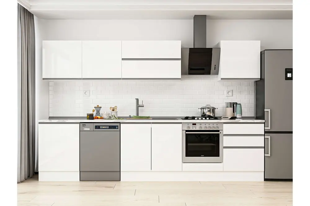Alvinka 330X210 Cm Mutfak Dolabı, M E90S60S60 2 Beyaz Suntalam