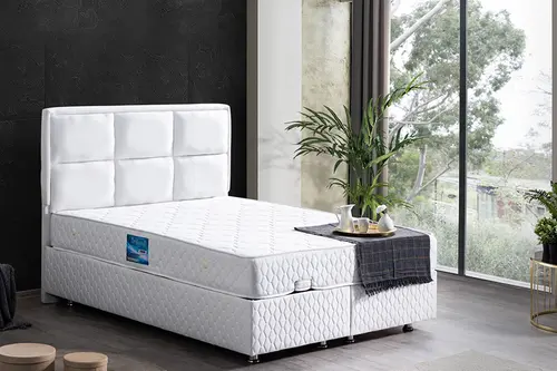 Grand New Baza Başlık Ve Orthosoft Yatak, Beyaz, 90X190