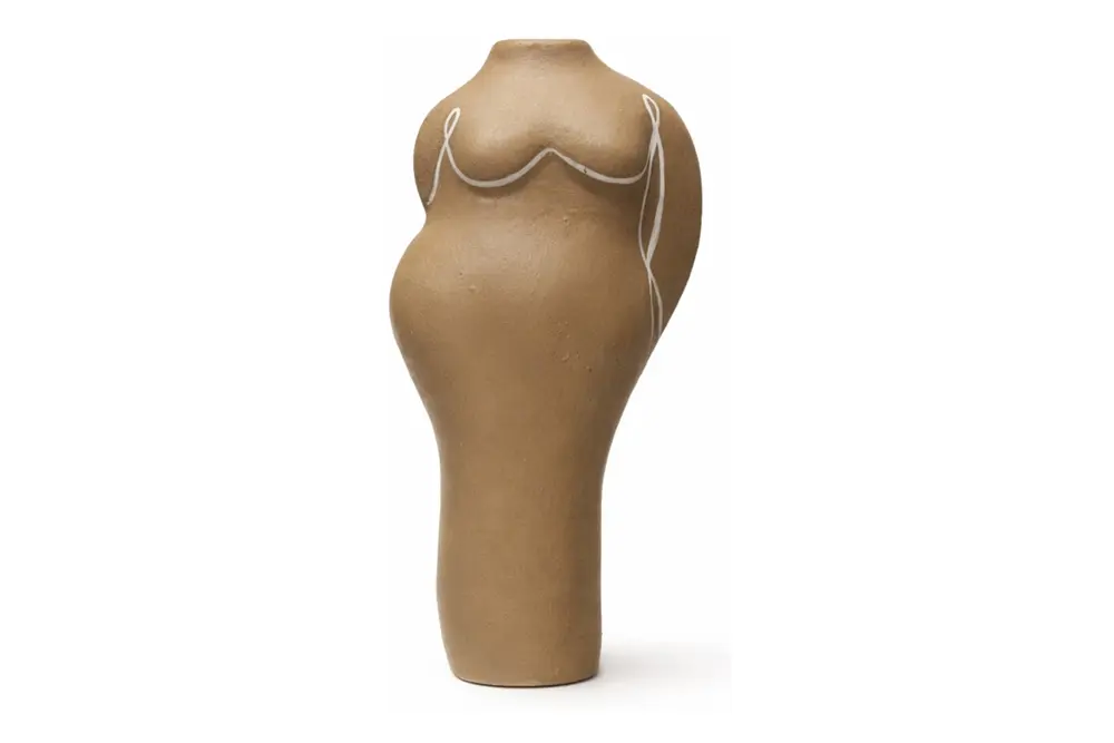 Terracotta Gövde Şekilli Vazo