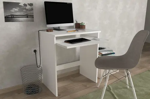 Dorpek Gilda Bilgisayar Pc Çalışma Laptop Masası, Beyaz