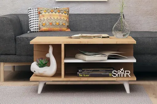 Esmob Skull Orta Sehpa, Meşe-Beyaz