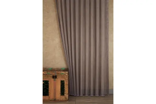 Massarelli Etamin Şantuklu Tül Mor Pilesiz 100X260