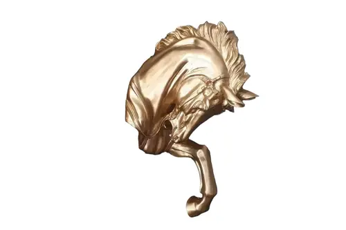 Şahlanmış At Duvar Büstü, Gold