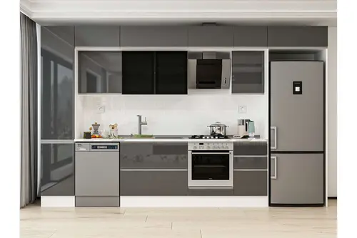 Alvinka 380X240 Cm Mutfak Dolabı, Mbb E90B45S45 3 Antrasit Suntalam