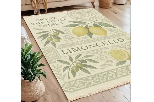 Limoncello Baskılı Dokuma Taban Halı, 273 Yng, 60X120 Cm