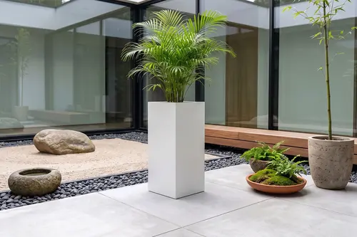 Terraguard Demonte Dikey Metal Saksı, Beyaz