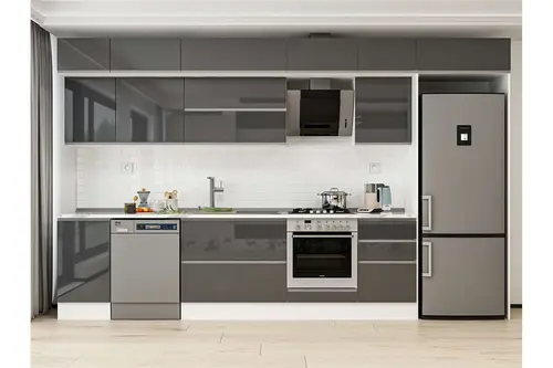 Alvinka 375X240 Cm Mutfak Dolabı, Mb E80S45S50 2 Antrasit Suntalam