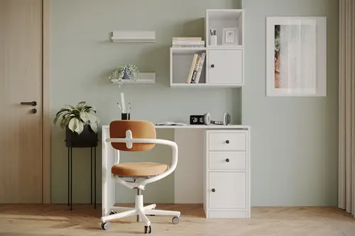 Modern Çalışma Masası, 2 Kapaklı, 2 Çekmeceli