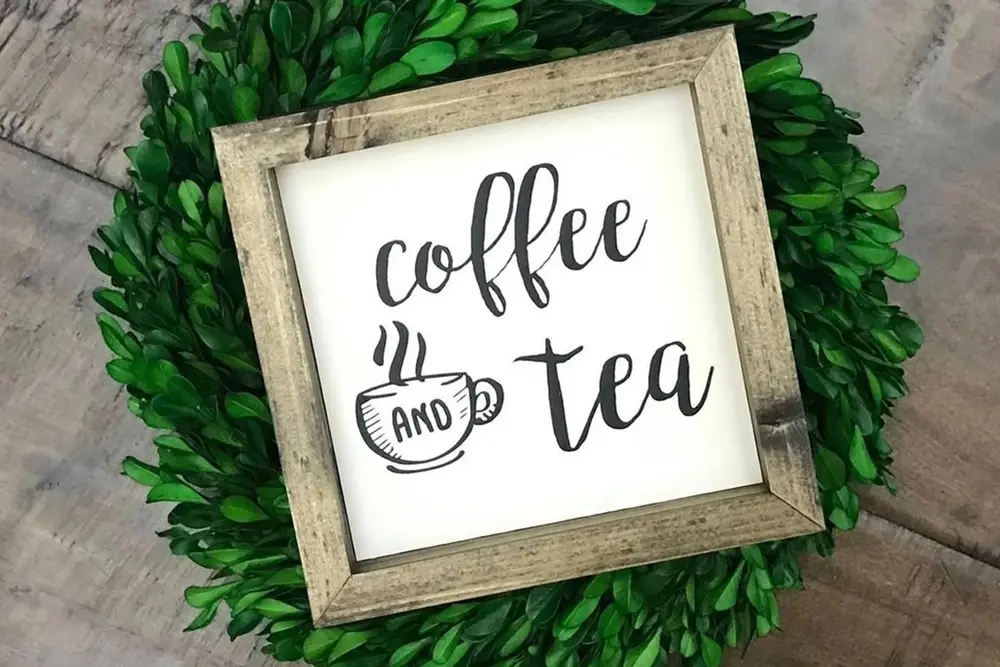 Ottoıdea • Masif Ahşap Çerçeveli & Uv Baskılı Tablo (Coffee & Tea)