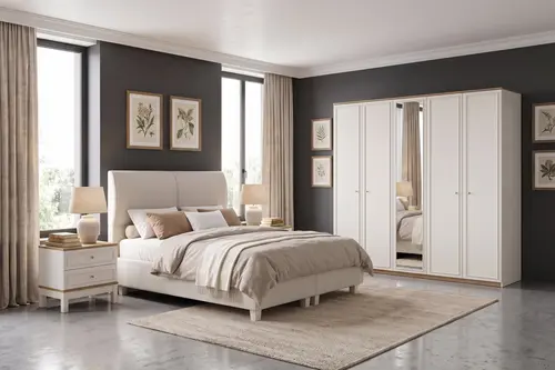 Calen Yatak Odası Takımı, Aynalı, 5 Kapaklı