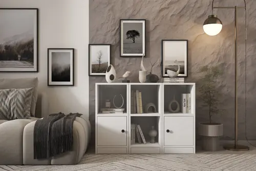 Leksa 2 Kapaklı Raflı Kitaplık 97 Cm Beyaz Ktp-1184-Ç