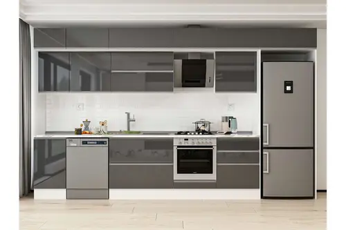Alvinka 395X240 Cm Mutfak Dolabı, Mb E90S45S60 2 Antrasit Suntalam