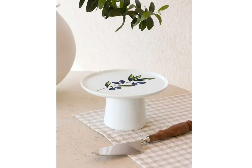 The Mia Olivos Ayaklı Servis Tabağı 10X19 Cm