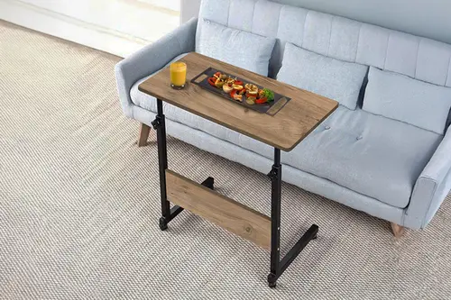 Yükseklik Ayarlı Kahvaltı Sehpası, Atlantik Çam, 70X40