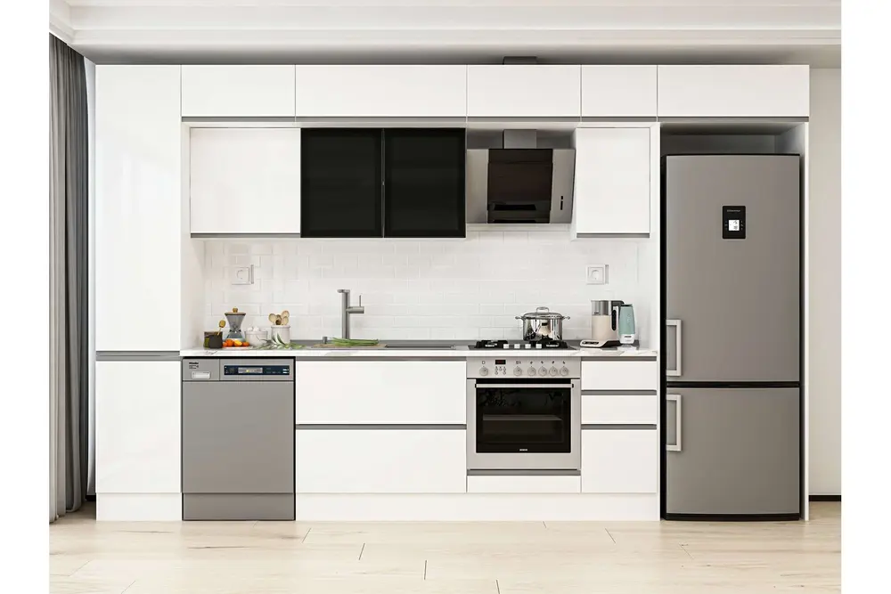 Alvinka 365X240 Cm Mutfak Dolabı, Mbb E80B45S40 3 Beyaz Suntalam