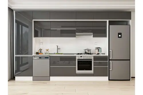 Alvinka 390X240 Cm Mutfak Dolabı, Mbb E80B60S50 1 Antrasit Suntalam