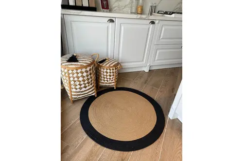 Halımax Milda Jüt Kilim 98, Çift Taraflı, Yuvarlak, 120X120