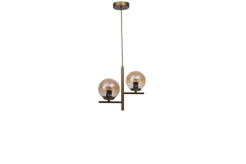 Terra İkili Eskitme Bal Camlı Avize