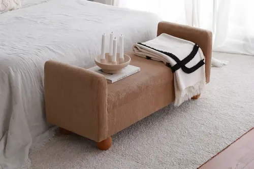 Evodeko Sandıklı Bench Puf, Kahverengi
