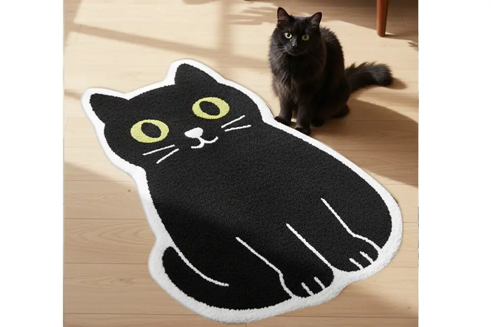 Kara Kedi Dokuma Taban Halı, 428 Yng, 50X80 Cm