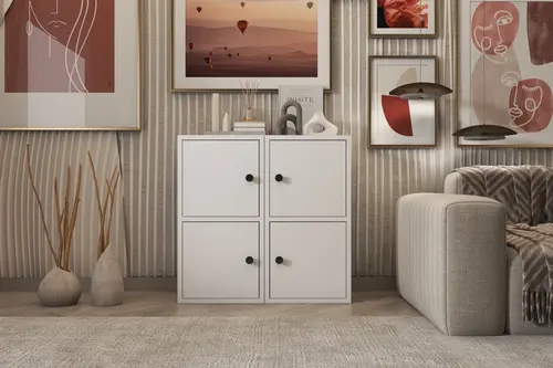 Leksa Kapaklı Kitaplık 65 Cm Beyaz Ktp-1159-Ç
