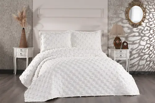 Çapa Home Hayal Yatak Örtüsü, Çift Kişilik, Krem