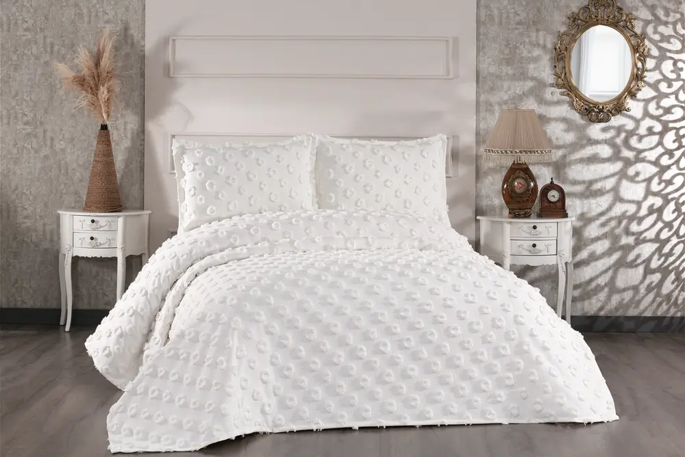 Çapa Home Hayal Yatak Örtüsü, Çift Kişilik, Krem