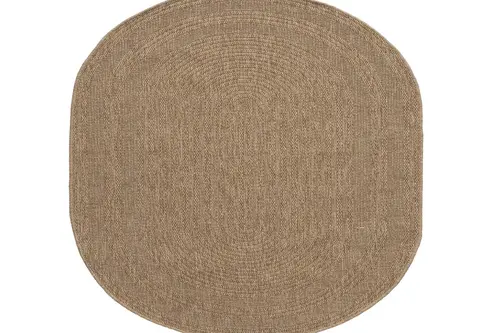 Dia Antibakteriyel Oval Jüt Halı, Bej 668 160X230 Cm