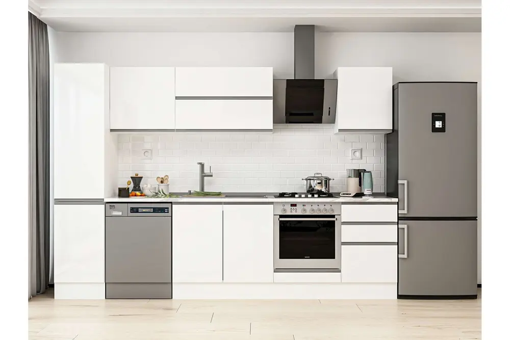 Alvinka 295X210 Cm Mutfak Dolabı, Mb E80B45S50 2 Beyaz Suntalam