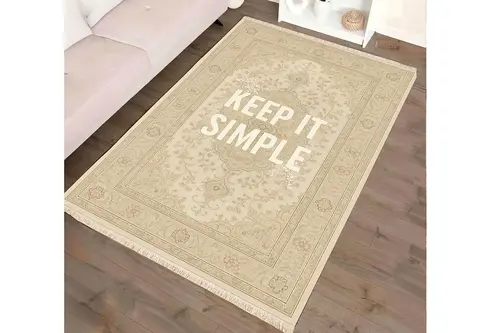 Keep It Simple Vintage Dokuma Taban Halı, 403 Yng, 60X120 Cm