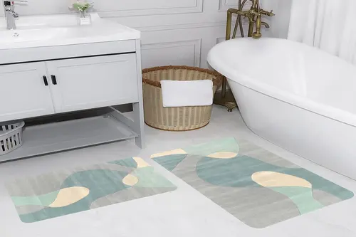 Rovigo Home Dijital Baskılı İkili Banyo Paspas Takımı Rvg5184