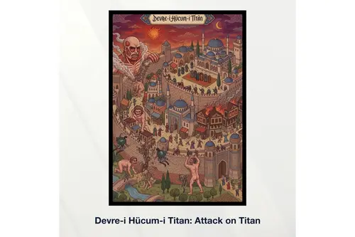 Miniaworks Devre-İ Hücum-İ Titan: Attack On Titan Siyah Çerçeveli Poster 21X30