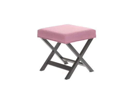 Bench Puf, Lıght Pembe, Siyah Ayak