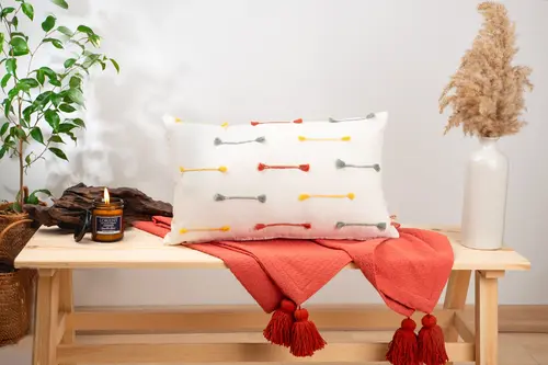 Dfn Home Rainbow Kırlent, Krem