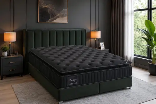 Prestij Torba Yaylı Sistem 32 Cm Pedli Yatak, Siyah, 140X200